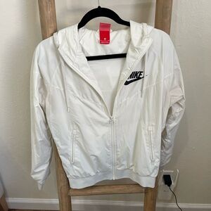Nike White Hooded Jacket